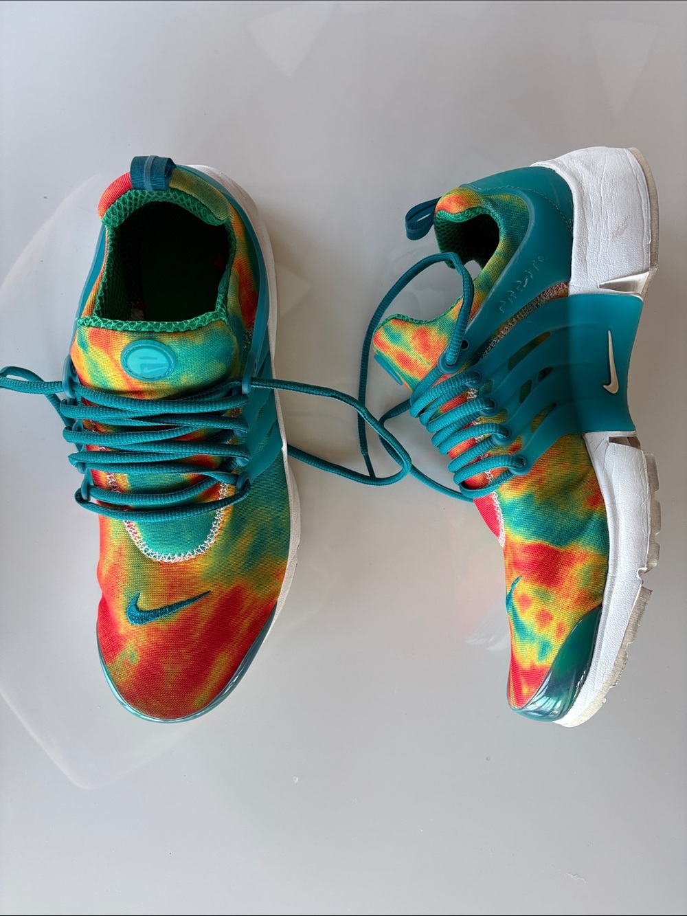 Nike Mens Air Presto Turquoise Multicolor Tie-Dye Sneakers